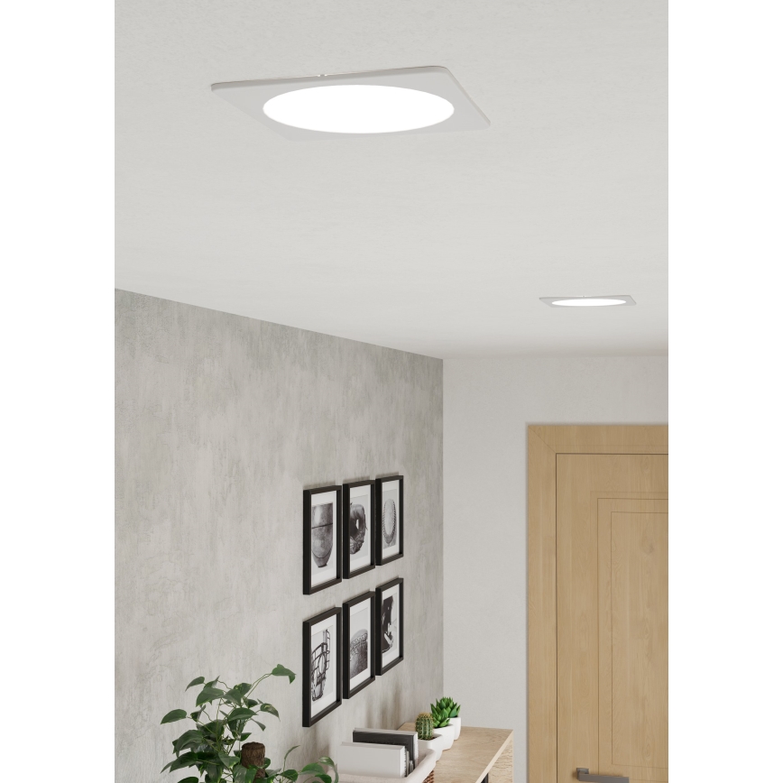 Eglo - Infälld LED-taklampa 10,5W/230V 2700/4000/6500K 16,6x16,6 cm vit