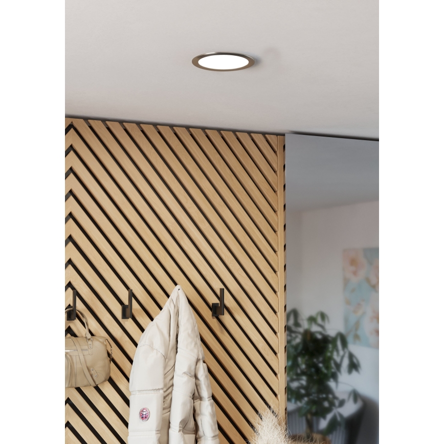Eglo - LED-infälld takarmatur LED/10,5W/230V 2700/4000/6500K Ø 16,8 cm matt krom