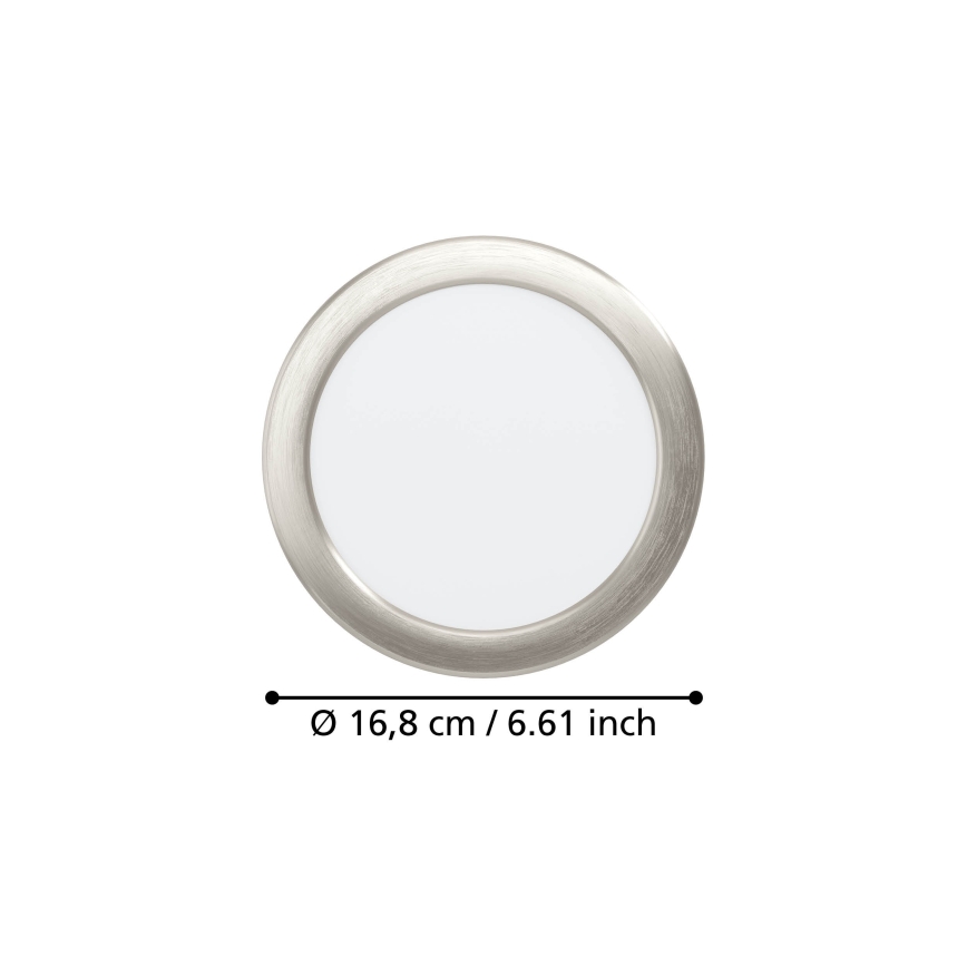 Eglo - LED-infälld takarmatur LED/10,5W/230V 2700/4000/6500K Ø 16,8 cm matt krom