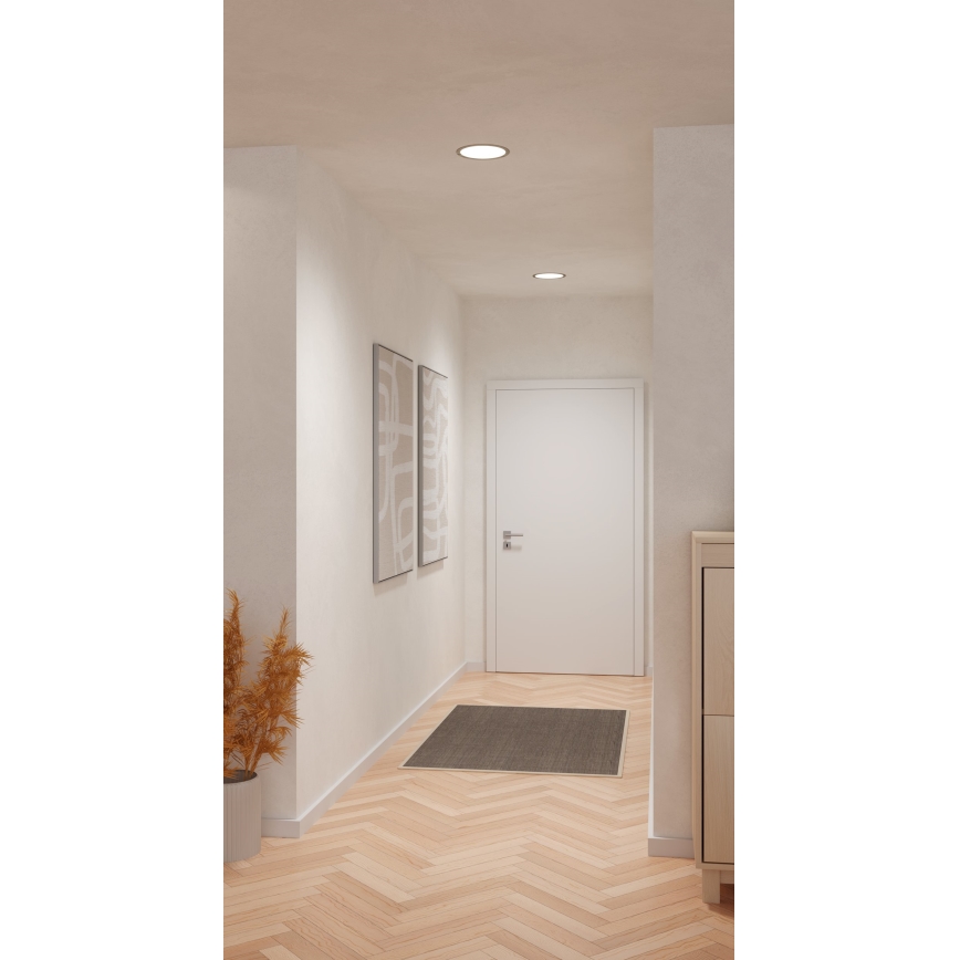 Eglo - Infälld LED-taklampa LED/18,5 W/230 V 2700/4000/6500 K Ø 21,6 cm matt krom
