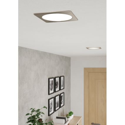 Eglo - Infälld LED-armatur LED/10,5W/230V 2700/4000/6500K 16,6x16,6 cm matt krom