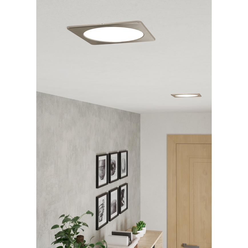 Eglo - Infälld LED-armatur LED/10,5W/230V 2700/4000/6500K 16,6x16,6 cm matt krom