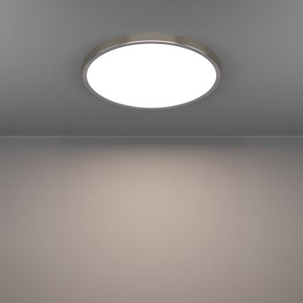 Eglo - LED RGBW dimbar badrumstaklampa LED/17,5W/230V 2700-6500K Ø 38,9 cm IP44 mattkrom