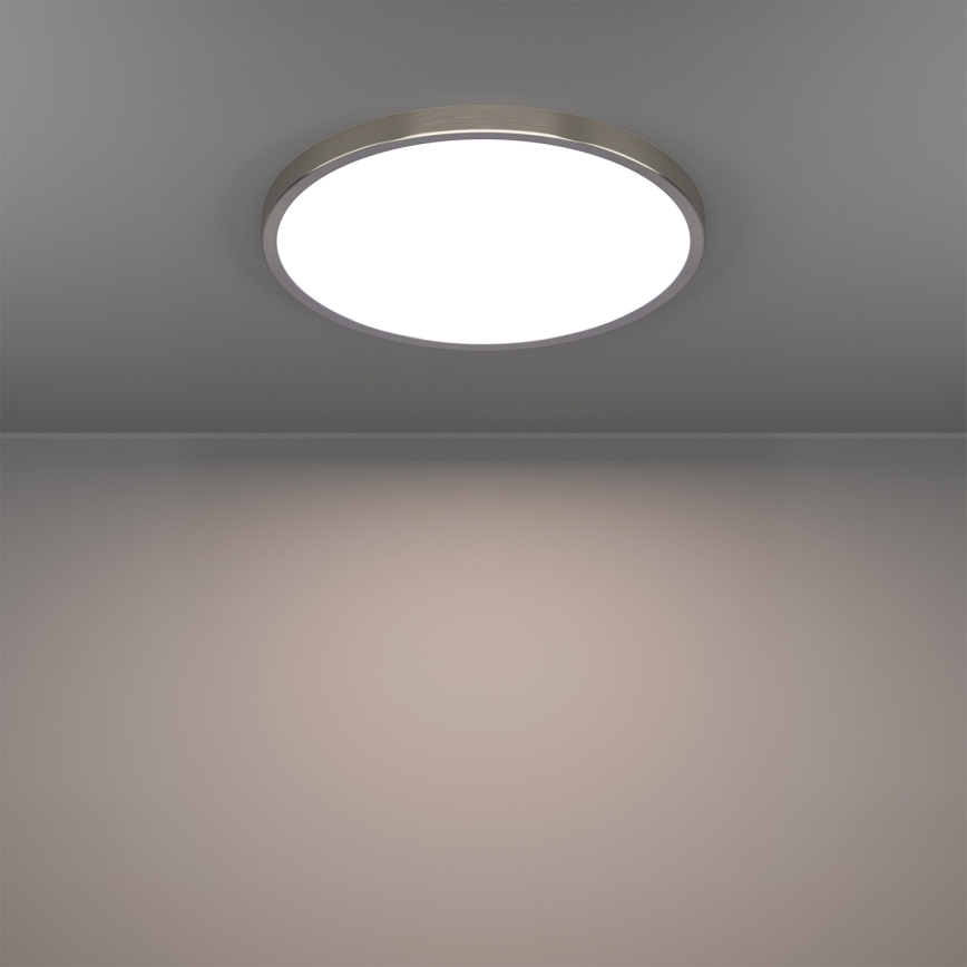 Eglo - LED RGBW dimbar badrumstaklampa LED/17,5W/230V 2700-6500K Ø 38,9 cm IP44 mattkrom