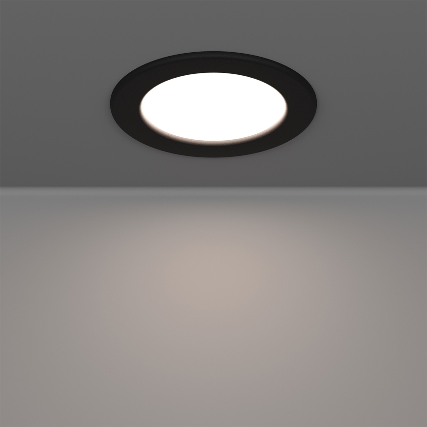 Eglo - LED RGBW dimbar infälld badrumsarmatur, LED/5W/230V, 2700–6500K, Ø 12 cm, IP44, svart