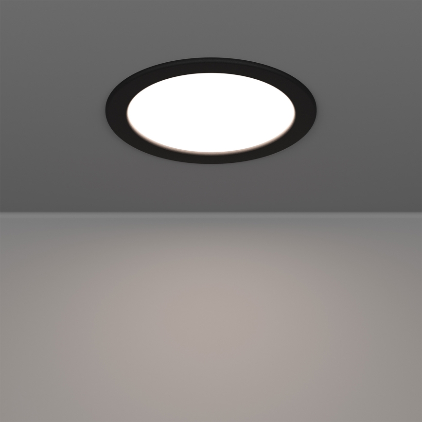 Eglo - LED RGBW dimbar infälld badrumsarmatur, LED 9,5 W, 230 V, 2700–6500 K, Ø 16,8 cm, IP44, svart