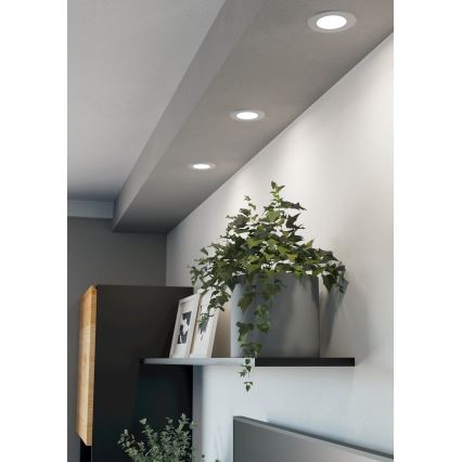 Eglo - Set om 3 RGBW LED-dimbara infällda badrumsdownlights LED/2,8W/230V 2700-6500K Ø 8,8 cm IP44 vit