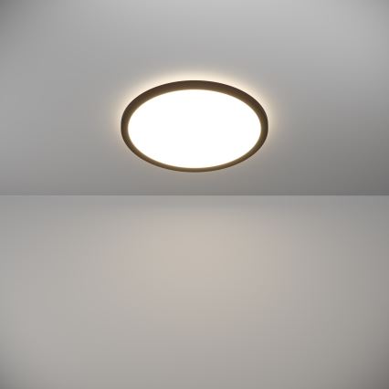 Eglo - LED ljusreglerad taklampa till badrum LED/18,5W/230V 2700-6500K diameter 38,9 cm IP44 svart + fjärrkontroll