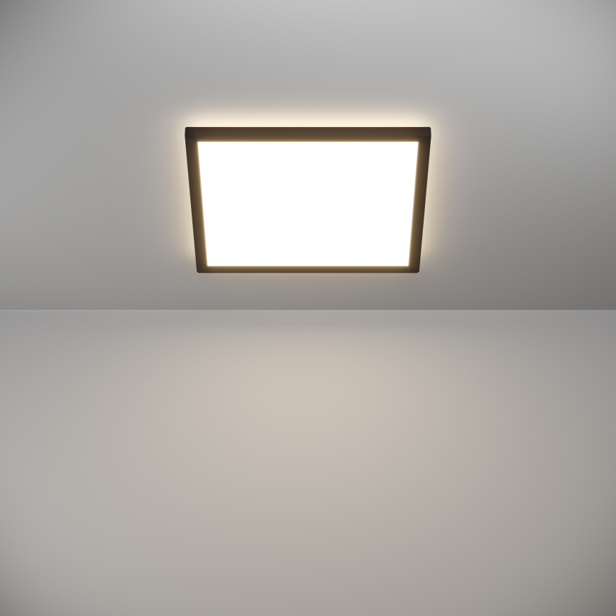 Eglo - LED ljusreglerad taklampa till badrum LED/17,6W/230V 2700-6500K 39x39 cm IP44 svart + fjärrkontroll