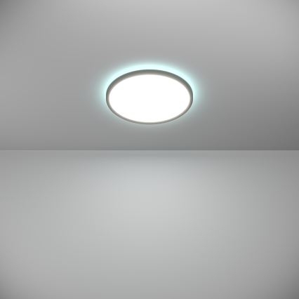 Eglo - LED RGBW Ljusreglerad vägglampa för badrum LED/13,9W/230V 2700-6500K diameter 30 cm IP44 svart ZigBee