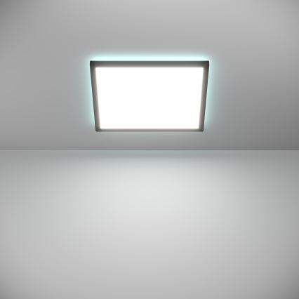 Eglo - LED RGBW Ljusreglerad vägglampa för badrum LED/17,6W/230V 2700-6500K 39x39 cm IP44 svart ZigBee