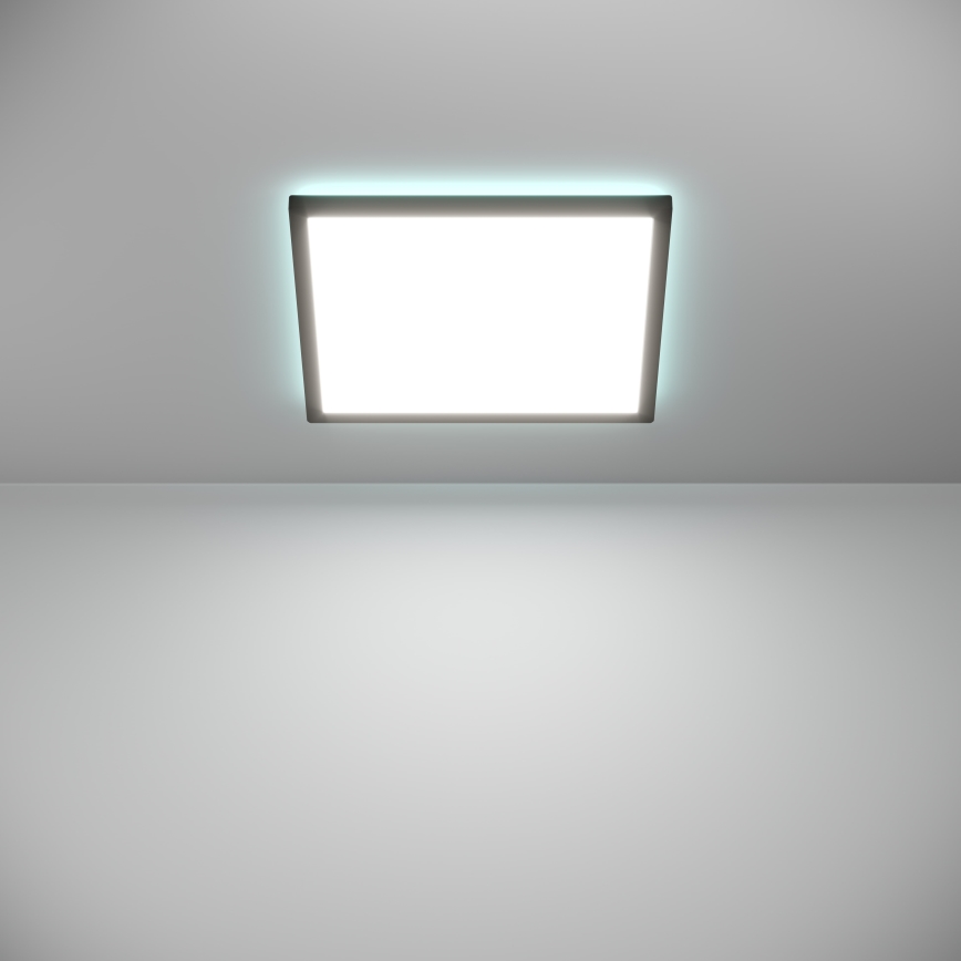 Eglo - LED RGBW Ljusreglerad vägglampa för badrum LED/17,6W/230V 2700-6500K 39x39 cm IP44 svart ZigBee