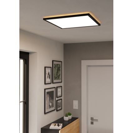 Eglo - LED RGBW Ljusreglerad vägglampa för badrum LED/17W/230V 2700-6500K 50x50cm IP44 svart ZigBee