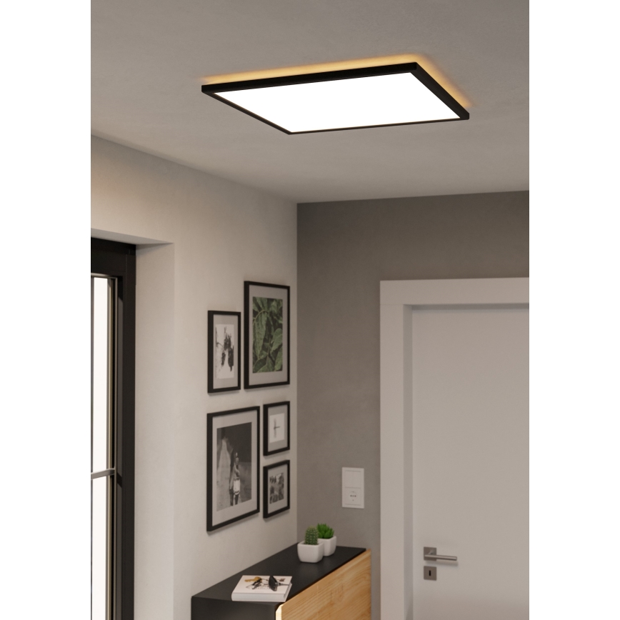 Eglo - LED RGBW Ljusreglerad vägglampa för badrum LED/17W/230V 2700-6500K 50x50cm IP44 svart ZigBee