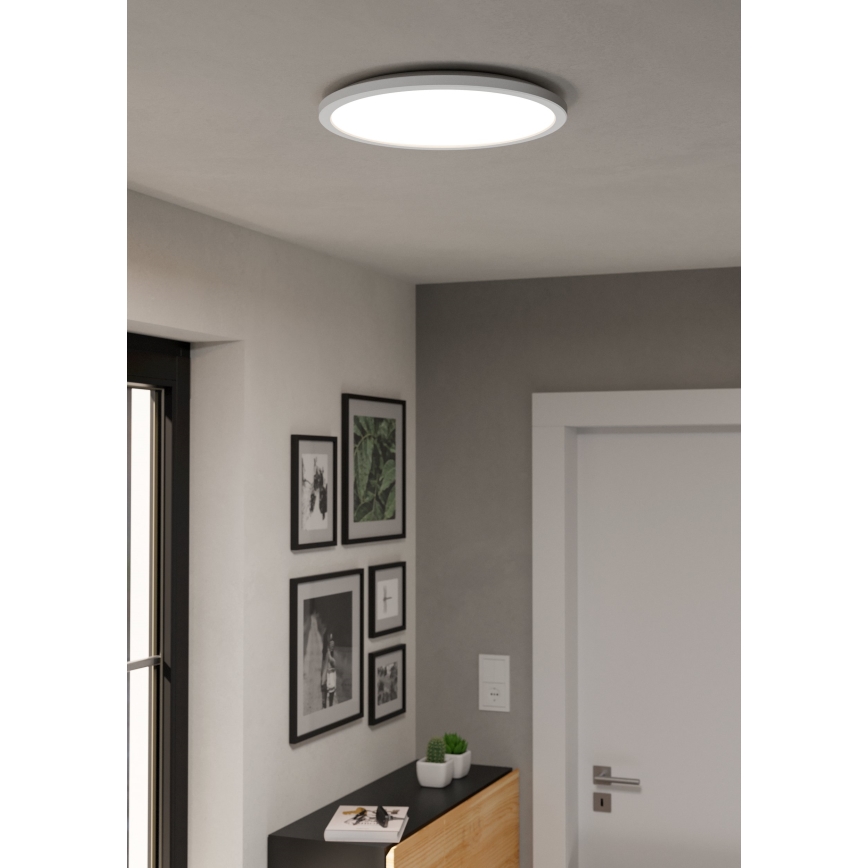 Eglo - LED RGBW Ljusreglerad vägglampa för badrum LED/18,5W/230V 2700-6500K diameter 38,9cm IP44 vit ZigBee
