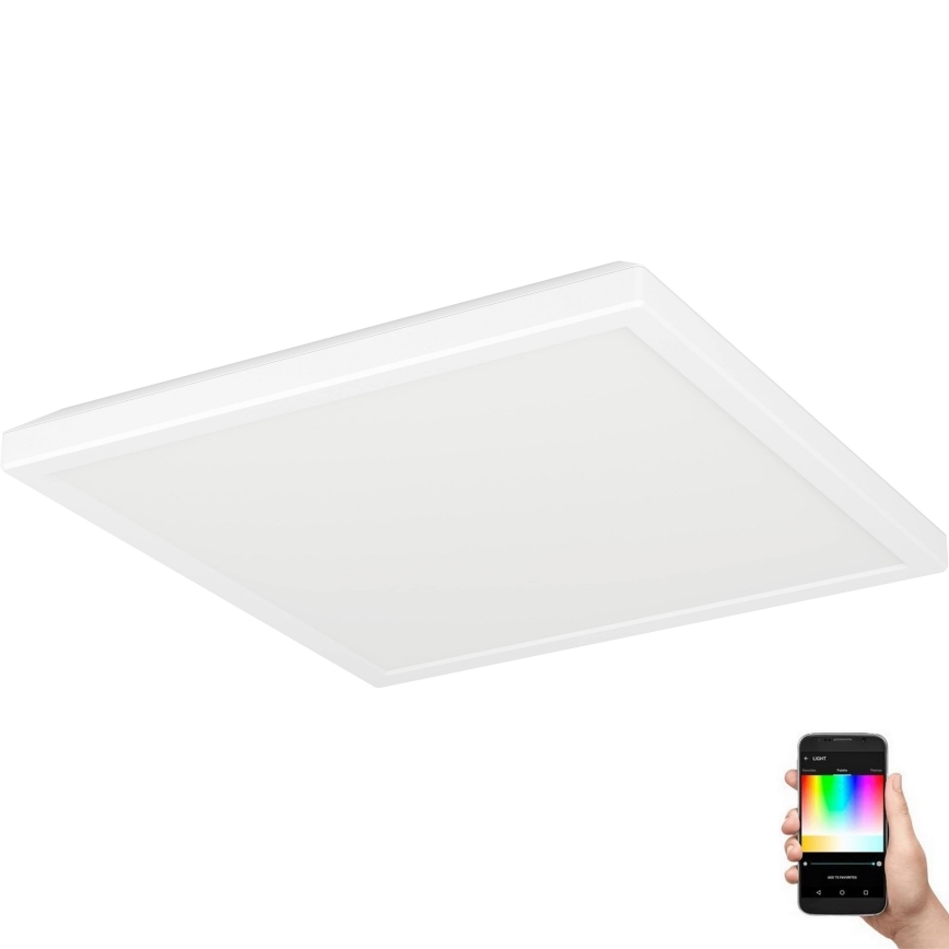 Eglo - LED RGBW Ljusreglerad vägglampa för badrum LED/13,4W/230V 2700-6500K 29x29 cm IP44 vit ZigBee