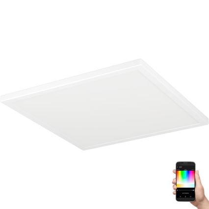 Eglo - LED RGBW Ljusreglerad vägglampa för badrum LED/17,6W/230V 2700-6500K 39x39 cm IP44 vit ZigBee