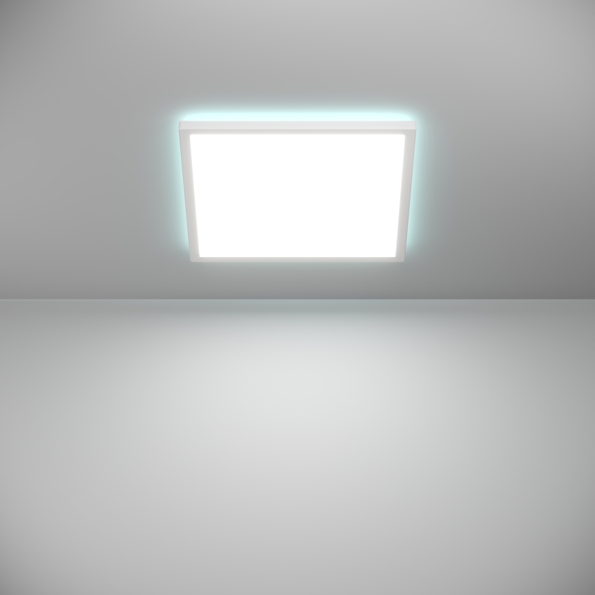 Eglo - LED RGBW Ljusreglerad vägglampa för badrum LED/17,6W/230V 2700-6500K 39x39 cm IP44 vit ZigBee