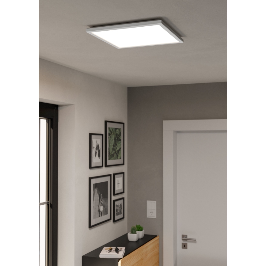 Eglo - LED RGBW Ljusreglerad vägglampa för badrum LED/17,6W/230V 2700-6500K 39x39 cm IP44 vit ZigBee