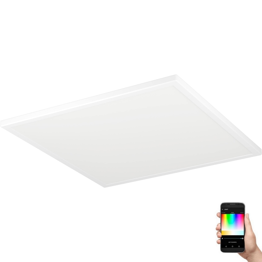Eglo - LED RGBW Ljusreglerad vägglampa för badrum LED/17W/230V 2700-6500K 50x50 cm IP44 vit ZigBee