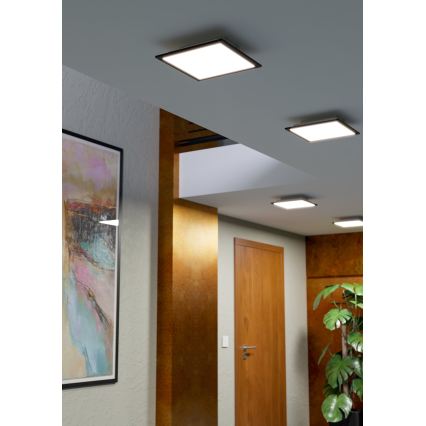 Eglo - LED RGBW dimbar taklampa LED/14W/230V 2700-6500K 30x30 cm svart