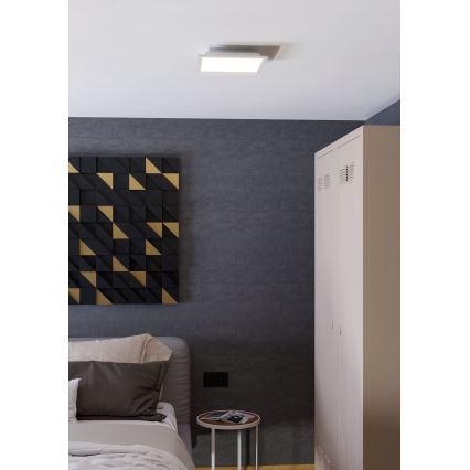 Eglo - LED RGBW dimbar takarmatur LED/14W/230V 2700-6500K 30x30 cm vit