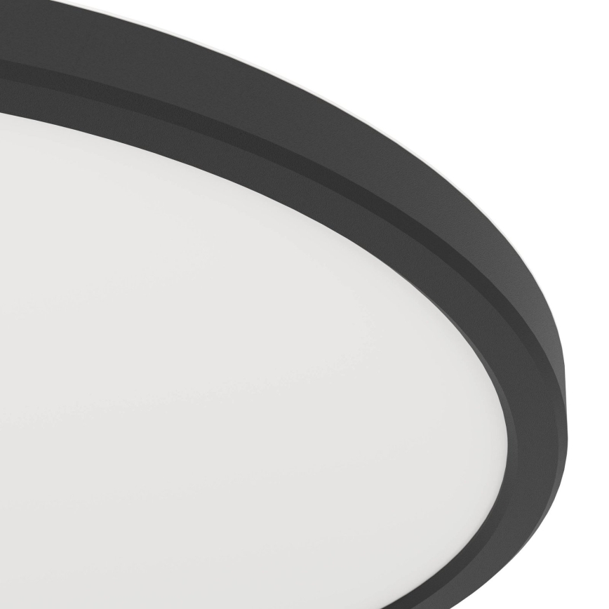 Eglo - LED taklampa för badrum LED/16,4 W/230 V Ø 30 cm IP54 svart