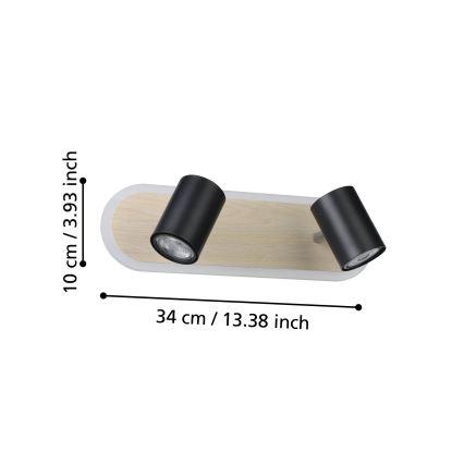 Eglo - LED-spot LED/12W/230V brun/svart