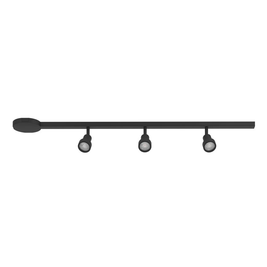 Eglo - Spotlampa 3xGU10/10W/230V svart
