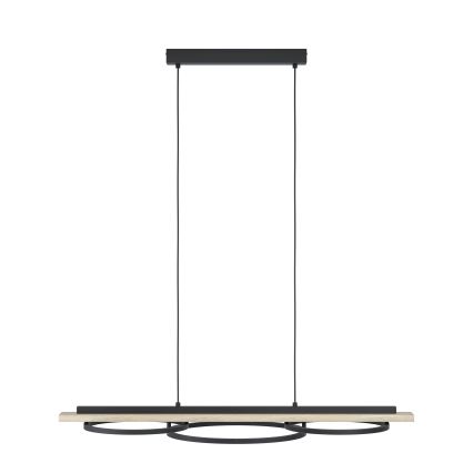 Eglo - Dimbar LED-taklampa på vajer 2xLED/12,5W/230V+LED/15,5W 3000K beige/svart