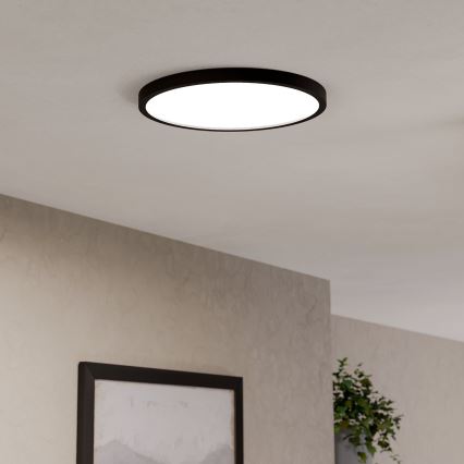 Eglo - LED RGBW Dimbart badrumstakarmatur LED/17,5W/230V 2700–6500 K Ø 38,9 cm IP44 svart