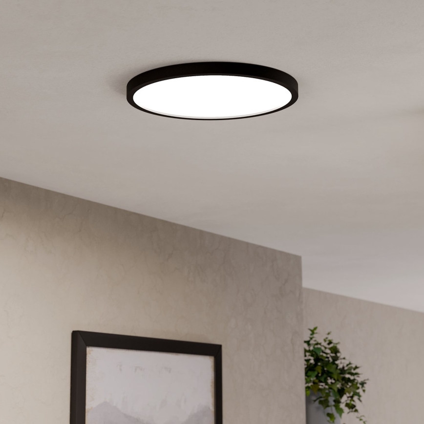 Eglo - LED RGBW Dimbart badrumstakarmatur LED/17,5W/230V 2700–6500 K Ø 38,9 cm IP44 svart
