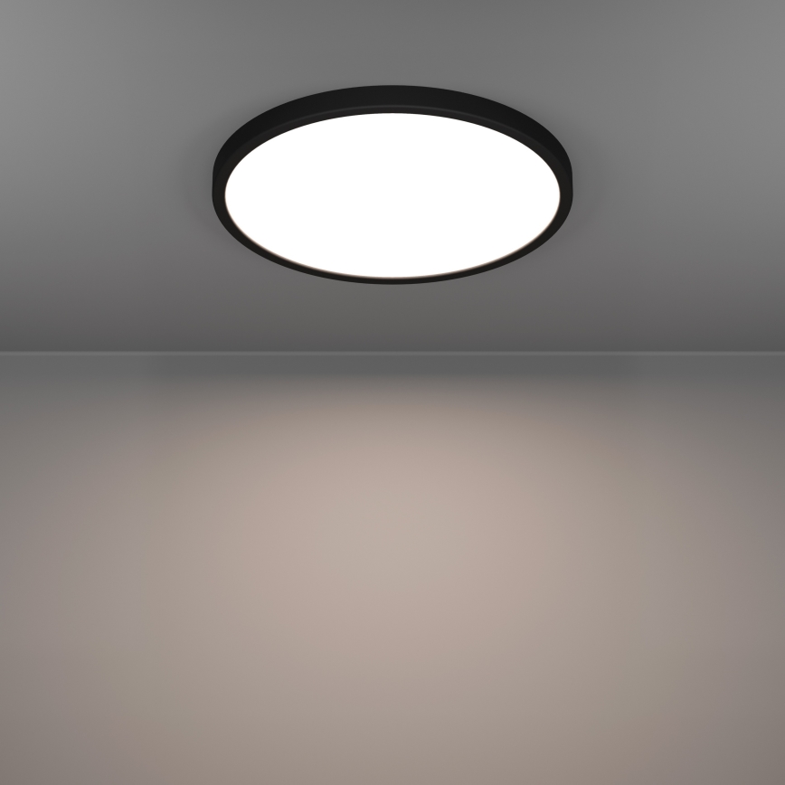 Eglo - LED RGBW dimbar badrumstaklampa LED/17,5W/230V 2700-6500K Ø 39,9 cm IP44 svart