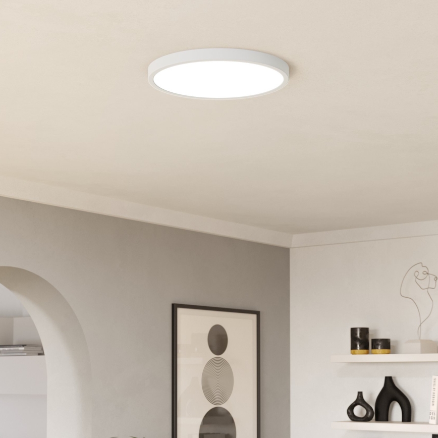 Eglo - LED RGBW dimbar takarmatur för badrum LED/17,5W/230V 2700–6500K Ø 38,9 cm IP44 vit