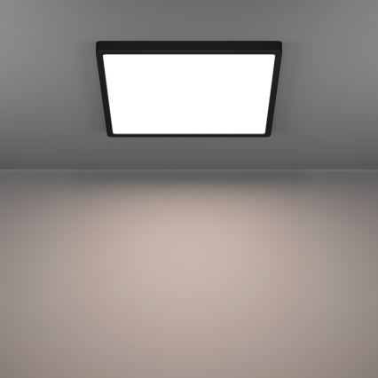 Eglo - LED RGBW dimbar badrumstaklampa LED/17,8W/230V 2700-6500K 39x39 cm IP44 svart