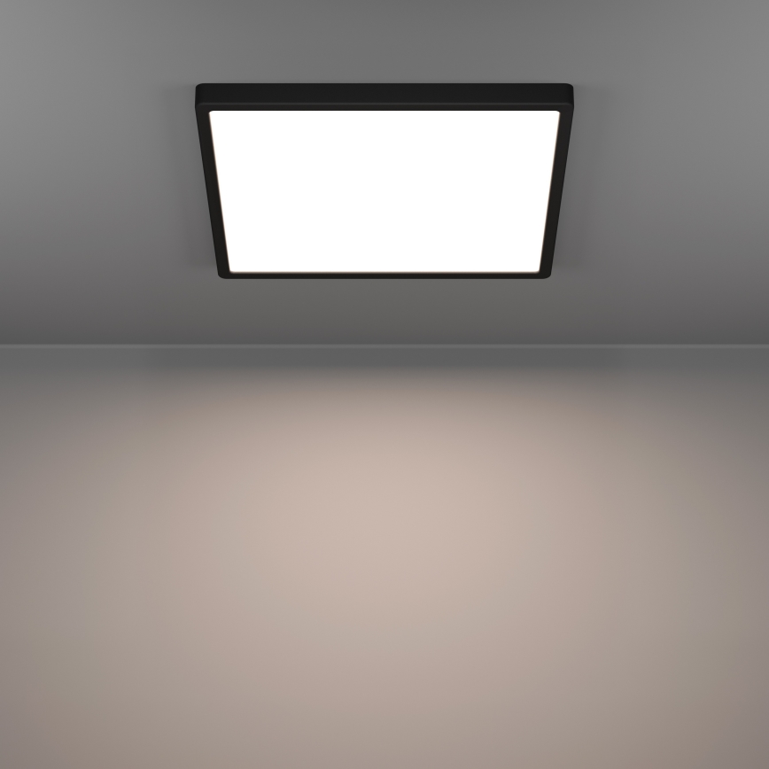 Eglo - LED RGBW dimbar badrumstaklampa LED/17,8W/230V 2700-6500K 39x39 cm IP44 svart