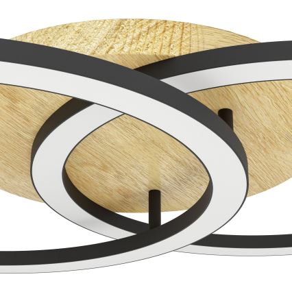 Eglo - LED Dimbar taklampa 2xLED/16W/230V 2700-6500K beige/svart ZigBee