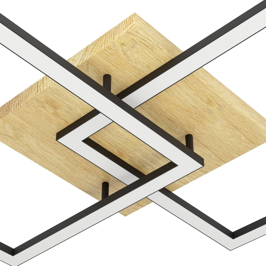 Eglo - Dimbar LED ytmonterad ljuskrona 4xLED/32W/230V 2700-6500K brun/svart