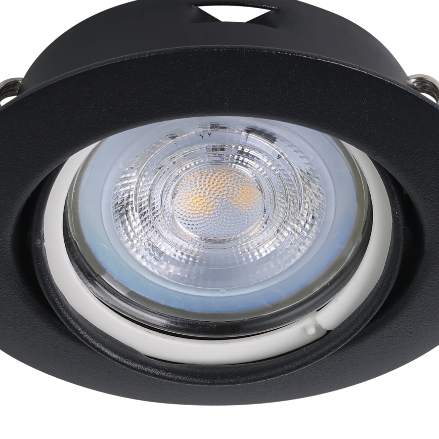 Eglo - KIT 3x LED infälld belysning 1xGU10/4W/230V svart