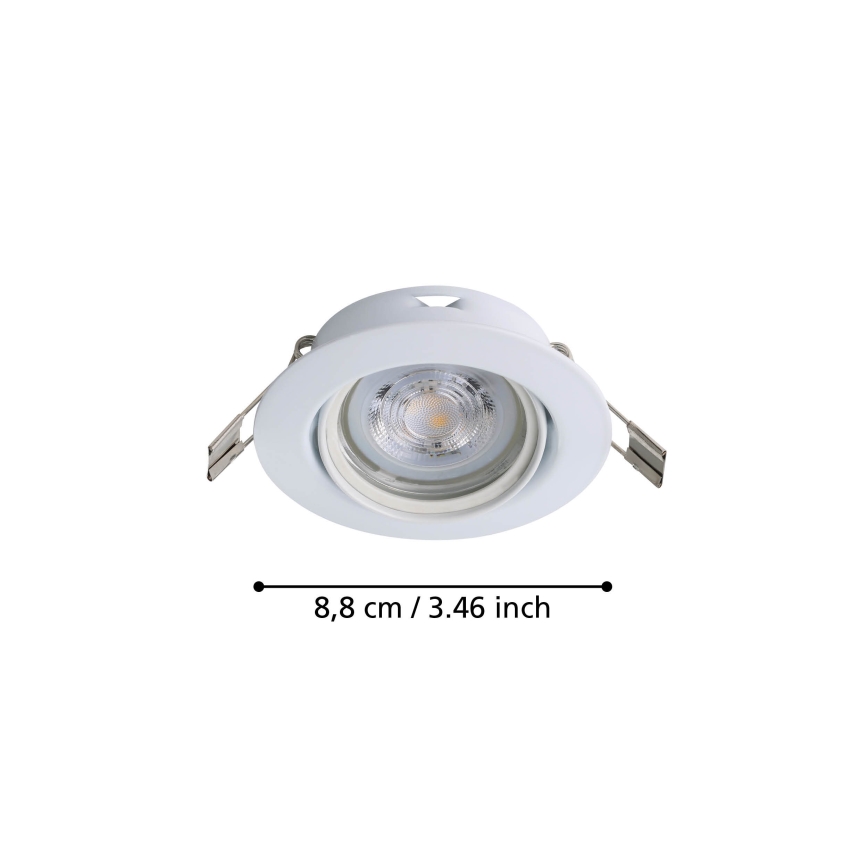 Eglo - KIT 3x LED infälld belysning 1xGU10/4W/230V vit