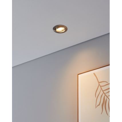 Eglo - KIT 3x LED infälld belysning 1xGU10/4W/230V matt krom