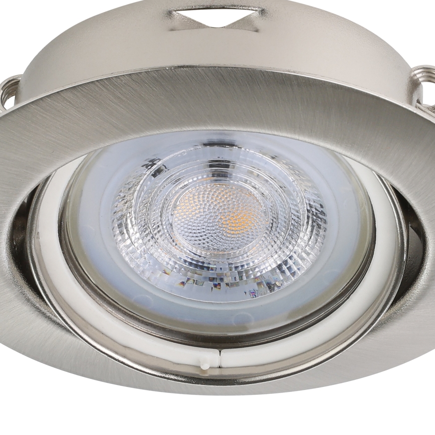 Eglo - KIT 3x LED infälld belysning 1xGU10/4W/230V matt krom