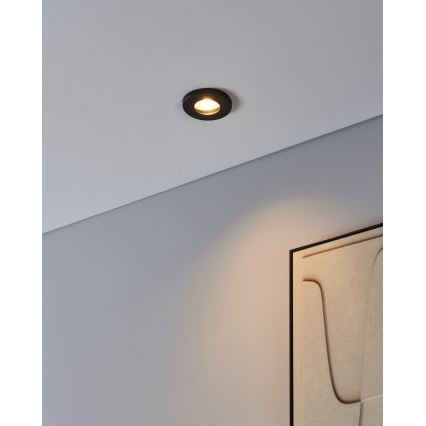 Eglo - KIT 3xLED Badrum infälld lampa 1xGU10/4W/230V IP44 svart