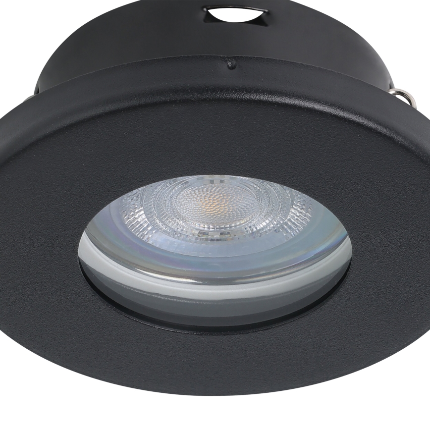 Eglo - KIT 3xLED Badrum infälld lampa 1xGU10/4W/230V IP44 svart