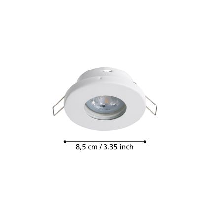 Eglo - KIT 3xLED Badrum infälld lampa 1xGU10/4W/230V IP44 vit