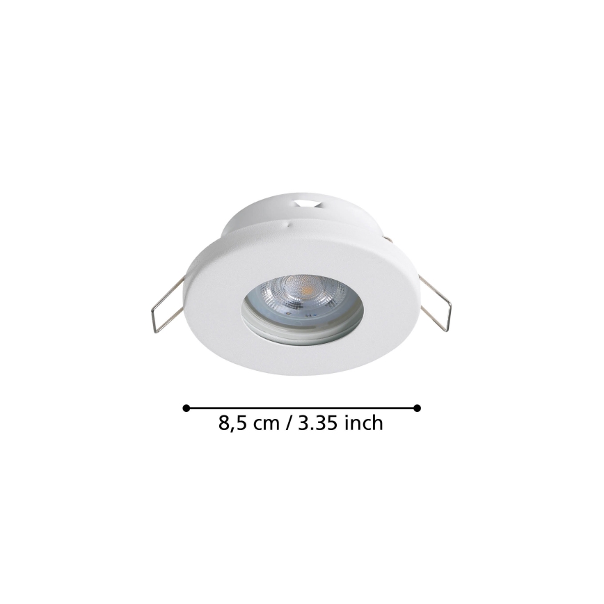 Eglo - KIT 3xLED Badrum infälld lampa 1xGU10/4W/230V IP44 vit