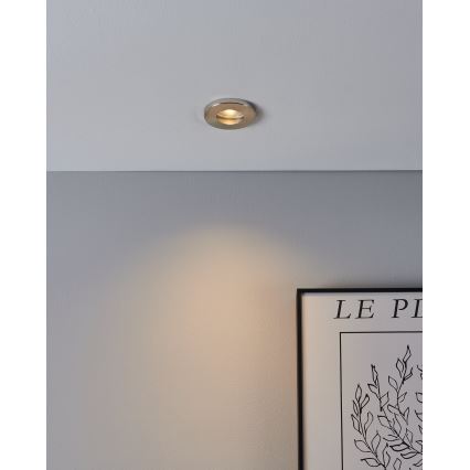 Eglo - KIT 3xLED Badrum infälld lampa 1xGU10/4W/230V IP44 matt krom