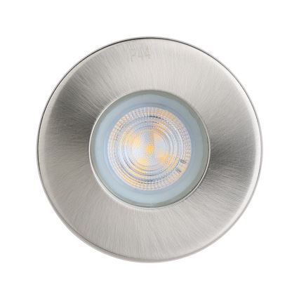 Eglo - KIT 3xLED Badrum infälld lampa 1xGU10/4W/230V IP44 matt krom