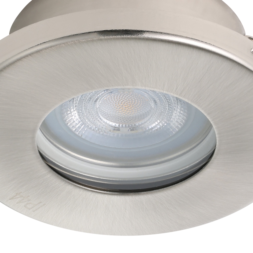 Eglo - KIT 3xLED Badrum infälld lampa 1xGU10/4W/230V IP44 matt krom