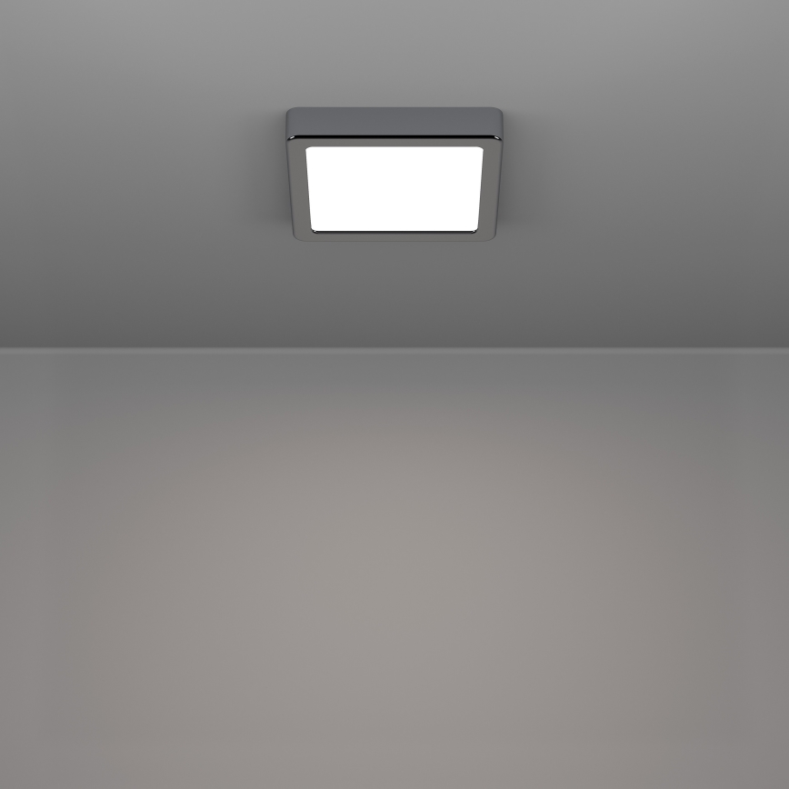Eglo - LED badrumstaklampa LED/7W/230V 2700/4000/6500K 15x15 cm IP44 blank krom